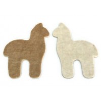 Felted alpaca coasters in natural alpaca : reversible : DUO : set of 2