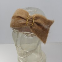 Alpaca Headband / Natural soft felted AlpagAdore fiber / Adjustable length : Shades of fawn-brown-caramel-chocolate