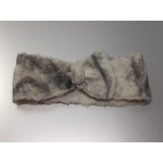 Alpaca Headband / Natural soft felted AlpagAdore fiber / Adjustable length: Shades of gray-black-white
