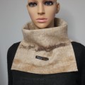  Cache-cou alpaga FALA / foulard feutré en alpaga naturel : couleur fauve brun