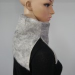  Cache-cou alpaga FALA / foulard feutré en alpaga naturel : couleur gris argent