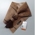 Cache-cou alpaga / foulard feutré en alpaga naturel : nuances de brun caramel chocolat