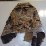 Châle leger / grand foulard - 100% alpaga naturel - feutré - réversible