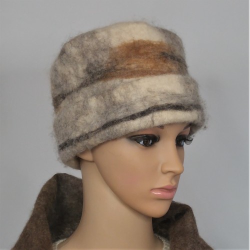 Tuque alpaga / chapeau feutré style chullo avec oreilles : complètement  doublé / réversible : 100% alpaga naturel : tuque