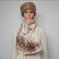 Grand foulard réversible 100% alpaga naturel : foulard pour femme ou homme