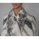 Manteau / veste 100% alpaga naturel - design ligné