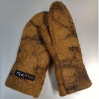 Felt mittens 100% natural alpaca: mittens for women or men