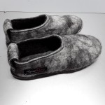 Felted Alpaca Slippers - double thick base with non-slip sole
