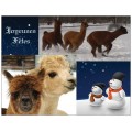 Alpaca postcard - Happy Holidays (French only)