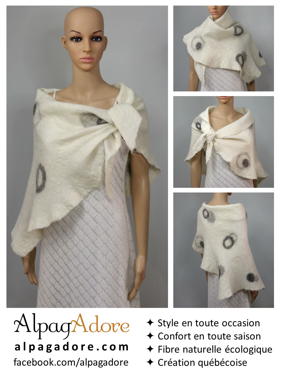 alpaca shawl circles design