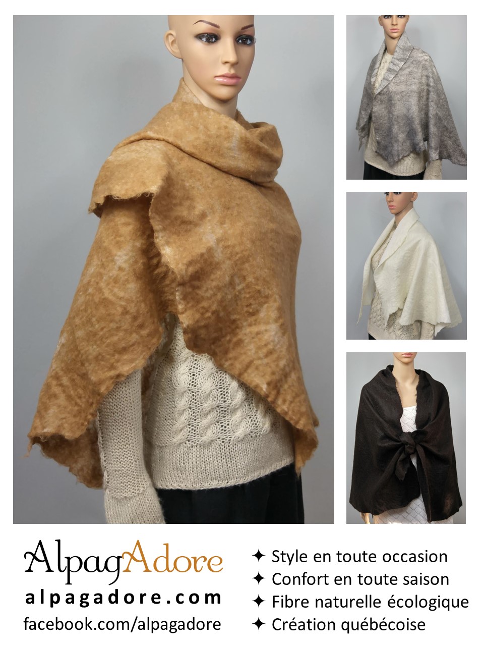lightweight alpaca and silk shawl